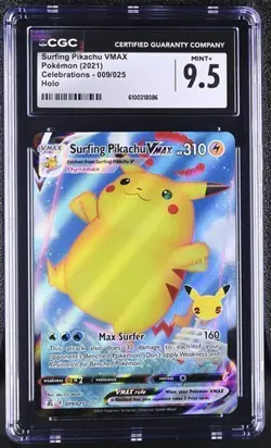 Surfing Pikachu VMAX *CGC 9.5* Holo *Celebrations* #9 *2021* Pokemon - Image 1