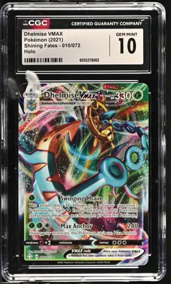 DHELMISE VMAX Shining Fates Holo Rare #010 CGC 10 Pokemon [Nostalgium] - Image 1