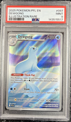 2025 POKEMON PFL EN DEWOONG ILLUSTRATION RARE #097 💎 PSA 9 - Image 1