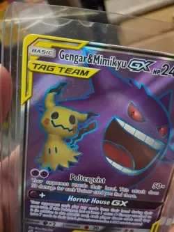 Pokemon Gengar & Mimikyu GX TAG TEAM Full Art Holo Ultra Rare 164/181 Sm-Team Up - Image 2