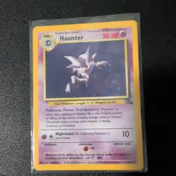 Pokemon TCG Haunter Fossil 6/62 Unlimited Holo Rare LP - Image 1