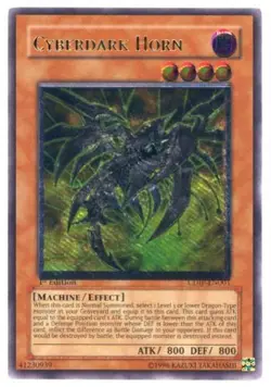 Yugioh! MP Cyberdark Horn - CDIP-EN001 - Ultimate Rare - 1st Edition Moderately - Image 1