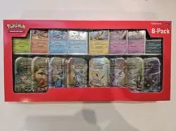 Pokemon TCG Scarlet & Violet Prismatic Evolutions Mini Tins 8-Pack Costco SEALED - Image 1