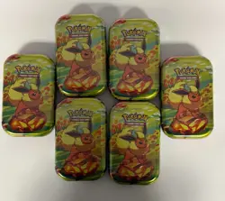 Lot of (6) Pokemon TCG Scarlet & Violet Prismatic Evolutions Mini Tins SEALED - Image 1