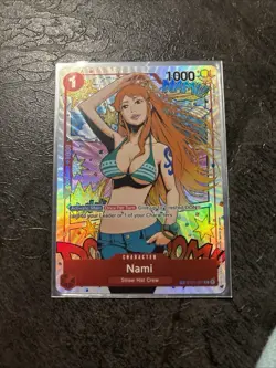 Bandai One Piece CCG Nami ST01-007 Holo Character Card Starter Deck - Image 1