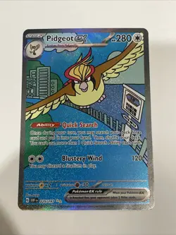 Pidgeot EX Sv03: Obsidian Flames 225/197 Holo Special Pokemon TCG Card NM #300 - Image 1