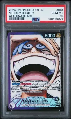 PSA 10-2024 ONE PIECE OP09-EMPERORS IN THE NEW WORLD 061 MONKEY D. LUFFY ALT ART - Image 1