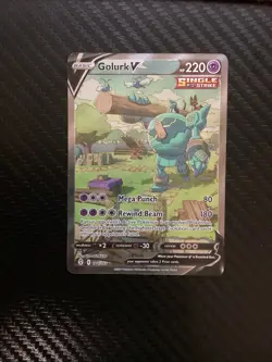 Pokemon TCG Golurk v Evolving Skies Holo Ultra Rare Card 182/203 NM Condition - Image 1
