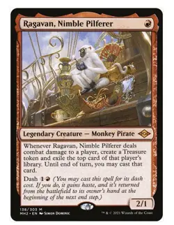 NM - Ragavan, Nimble Pilferer - Regular - MTG: Modern Horizons 2 - Free Ship - Image 1