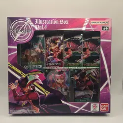 One Piece Card Game Illustration Box Vol 4. (4 Boosters / New Factory Sealed) - Image 1