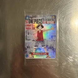 Bandai One Piece Monkey D Luffy Promo Card College Basketball US Voyage P055 NEW - Image 1