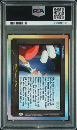 2000 TOPPS POKEMON TV ANIMATION SER 2 EPISODE CARDS THE TOWER OF TERROR PSA 8 - Image 2