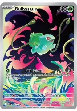 Pokemon Bulbasaur Holo Card 133/132 Me01 Illustration Rare NM Condition - Image 1