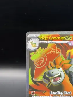 Mega Camerupt EX 156/132 Mega Evolution Full Art Holo Rare Pokemon Card NM - Image 2