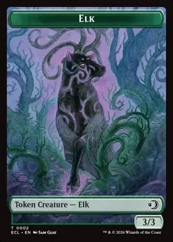 2026 MAGIC: THE GATHERING LORWYN ECLIPSED ELK/MUTAVAULT DOUBLE-SIDED TOKEN - Image 2