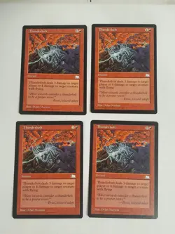 MTG Playset 4x Thunderbolt (Weatherlight/Red/C) - BGM - Image 1