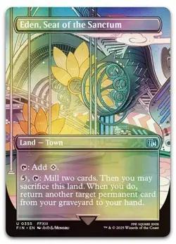 MTG Eden, Seat of the Sanctum (Borderless) Foil NM FINAL FANTASY Magic 355 - Image 1