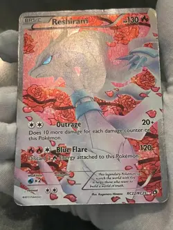 Pokemon TCG Reshiram RC22/RC25 Legendary Treasures Radiant Collection Holo DMG - Image 3
