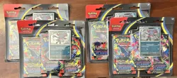 Pokemon TCG Phantasmal Flames 3-Pack Blister LOT OF 4 Factory Sealed Weevile - Image 1