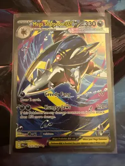 Pokemon Mega Sharpedo EX Phantasmal Flames 127/094 Special Illustration Rare NM - Image 1