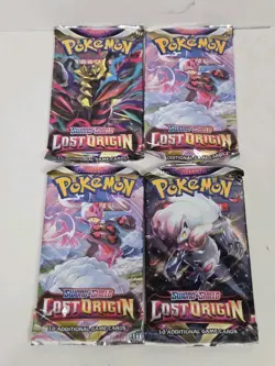 Lot Of 4 Pokemon TCG Booster Pack Sword and Shield Lost Origin (4) - Image 2