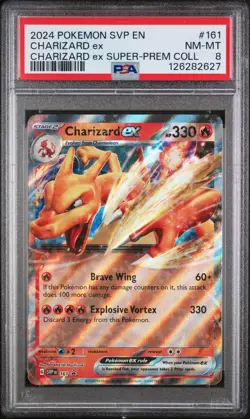 2024 POKEMON SVP EN-SV BLACK STAR PROMO #161 CHARIZARD EX PSA 8 - Image 1