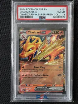 2024 POKEMON SVP EN-SV BLACK STAR PROMO #161 CHARIZARD EX PSA 8 - Image 2