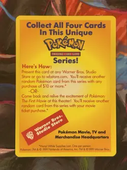 1999 Pokemon Wizards of the Coast Promos - CATCH MEW Card - Pokemon the Movie - Image 2