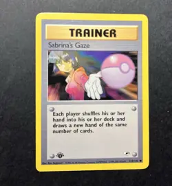Pokemon SABRINAS GAZE 125/132 1st Edition (2000 Gym Heroes) LP/NM - Image 1