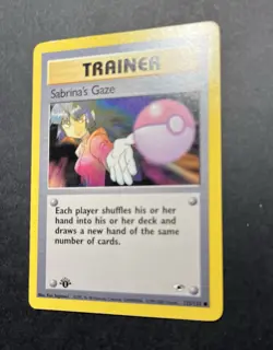 Pokemon SABRINAS GAZE 125/132 1st Edition (2000 Gym Heroes) LP/NM - Image 2