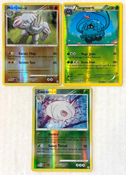 Pokemon TCG Reverse Holo Lot - Various Sets Tangrowth Cascoon Machoke (3 Cards) - Image 1