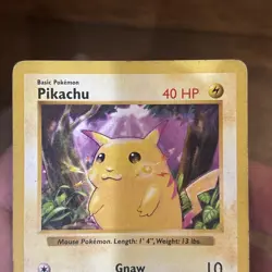 Pokemon TCG Pikachu 58/102 Yellow Cheeks Shadowless Base Set Vintage WotC Card - Image 2