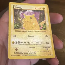 Pokemon TCG Pikachu 58/102 Yellow Cheeks Shadowless Base Set Vintage WotC Card - Image 5