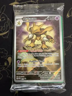 Pokemon TCG Alakazam MEP 009 Mega Evolution Black Star Promo Sealed - Image 1