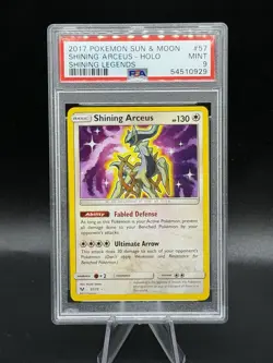 2017 POKEMON SUN & MOON SHINING LEGENDS #57 SHINING ARCEUS-HOLO PSA 9 - Image 1