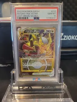 Pokemon Lost Origin Giratina VStar 212/196 Gold Rare Holo Secret Foil PSA 10 - Image 1