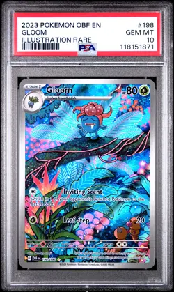 2023 POKEMON OBF EN-OBSIDIAN FLAMES ILLUSTRATION RARE #198 GLOOM PSA 10 - Image 1