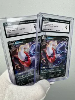 Lot Of 2 Pokemon TCG Darkrai V Astral Radiance 098/189 Holo Rare CGC 9 Mint - Image 1