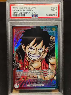 One Piece PSA 10 Monkey D. Luffy #OP01-003 Romance Dawn Alt Art 2022 Japanese- - Image 1