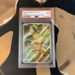Eevee PSA 9 Prismatic Evolutions ETB Promo 173 Pokemon Mint - Image 1