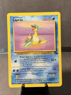 Pokemon TCG Lapras #25/62 Fossil Set Unlimited Non Holo Rare 1999 WOTC VTG NM - Image 1