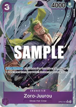 Awakening of the New Era OP05-067 Zoro-Juurou (Alt Art / Parallel) R - M/NM - Image 2