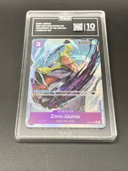 One Piece Zoro-Juurou Alt Art OP05-067 TAG 10 Awakening Of The New Era English - Image 1