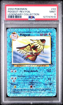 2002 POKEMON LEGENDARY COLLECTION #33 PIDGEOT-REVERSE FOIL PSA 9 - Image 1