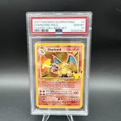 2021 Pokemon Charizard 4/102 Celebrations: Classic Collection Holo PSA 10 - Image 1