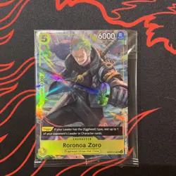 One Piece TCG Roronoa Zoro OP07-113 Illustration Box Promo SEALED NM - Image 1