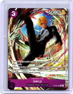 ONE PIECE - SANJI - OP12-070 - ALT ART RARE - ENG LEGACY OF THE MASTER - NEW - Image 1
