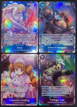 One Piece TCG- ALT Art Lot : Pudding/Law/Sanji/ Edward Newgate - Image 1