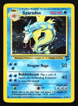 Gyarados 7/130 Base Set 2 Holo Rare Pokemon Card - Image 1