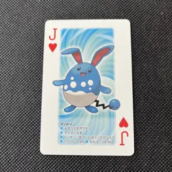 Azumarill Jack Of Hearts Pokemon playing cards White Kyurem Nintendo NM - Image 1